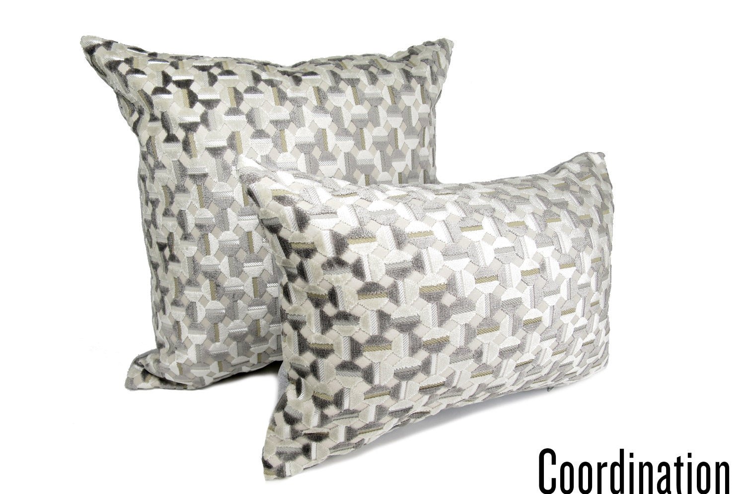 La Lumière ルミエール ジャカードベルベット クッションカバー ナチュラルグレージュ 45×45cm - HOUSE OF JAPAN Shop