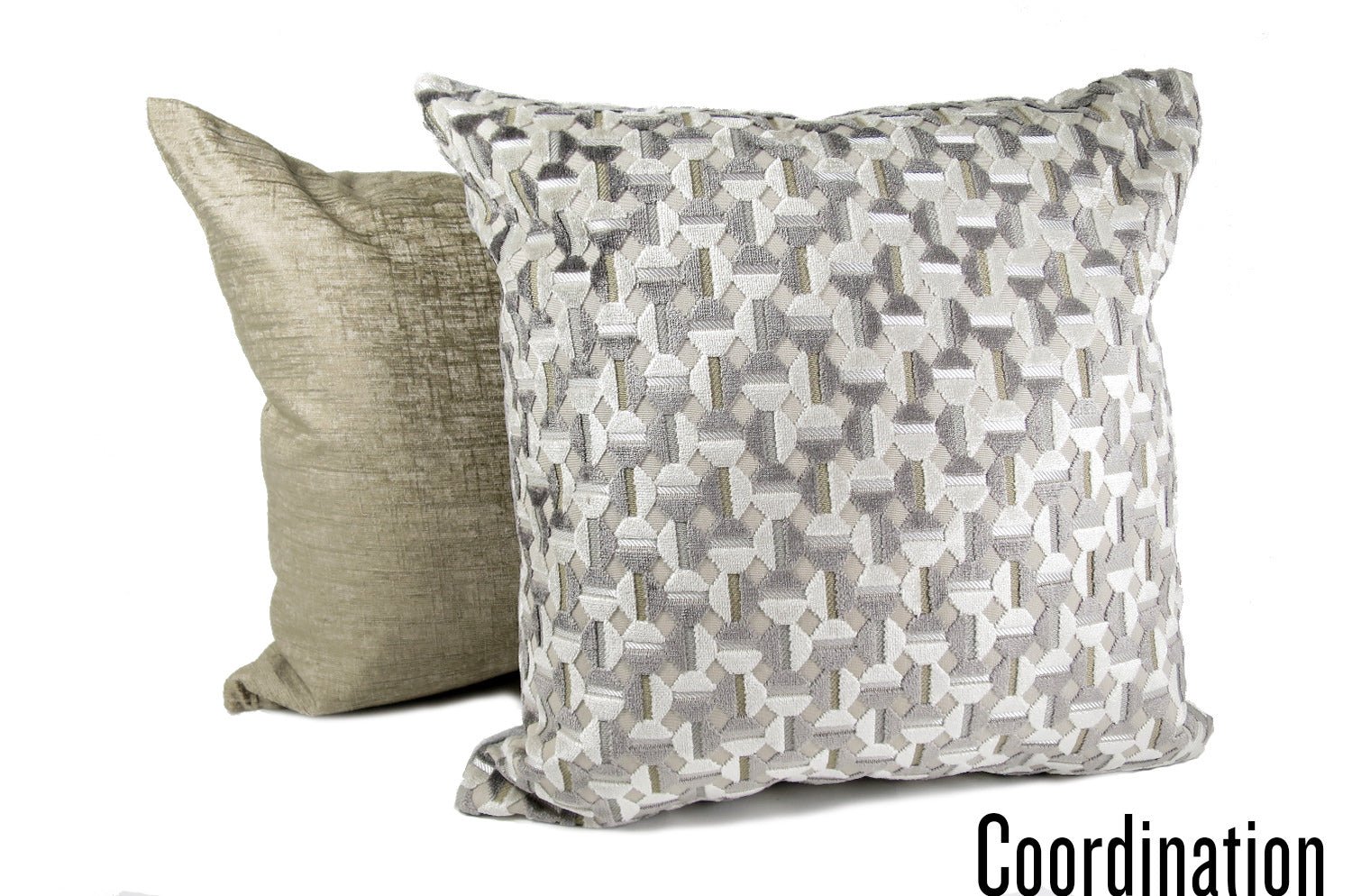 La Lumière ルミエール ジャカードベルベット クッションカバー ナチュラルグレージュ 45×45cm - HOUSE OF JAPAN Shop