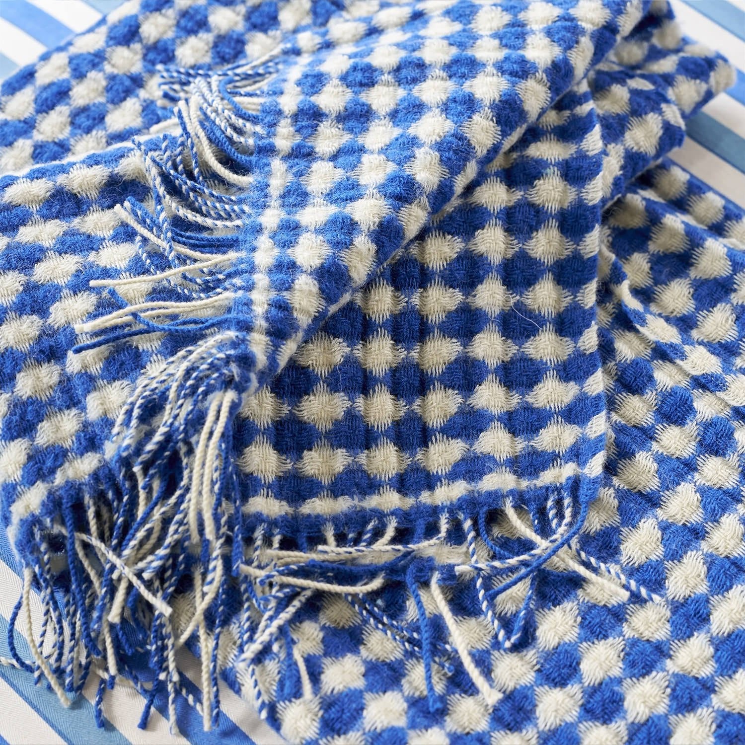 Lansdowne Cobalt Throw ランズダウン コバルト スロー|Designers Guild(デザイナーズギルド) - HOUSE OF JAPAN Shop
