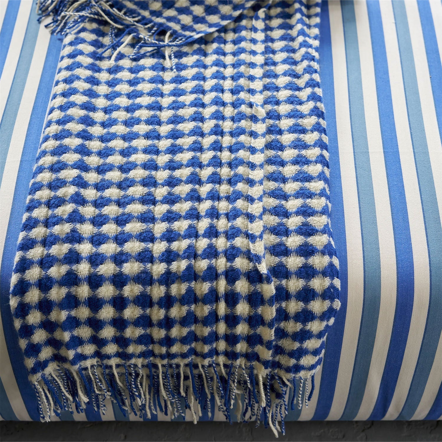 Lansdowne Cobalt Throw ランズダウン コバルト スロー|Designers Guild(デザイナーズギルド) - HOUSE OF JAPAN Shop