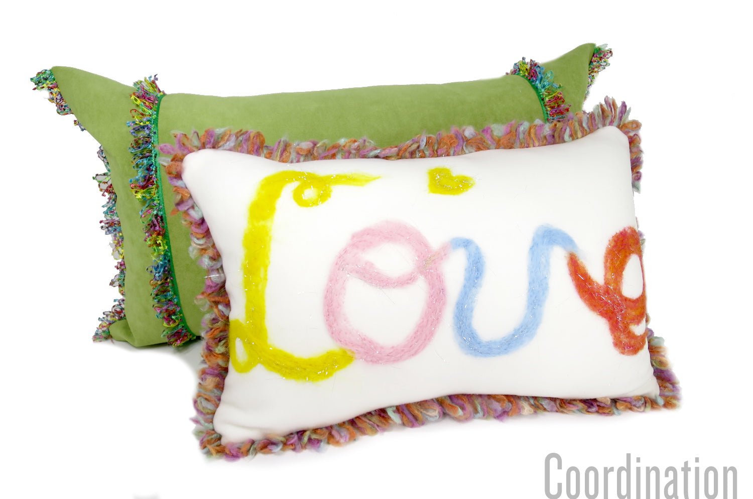 癒されレタードメッセージフリースクッション LOVE ハンドメイド 45×30 中材付 - HOUSE OF JAPAN Shop