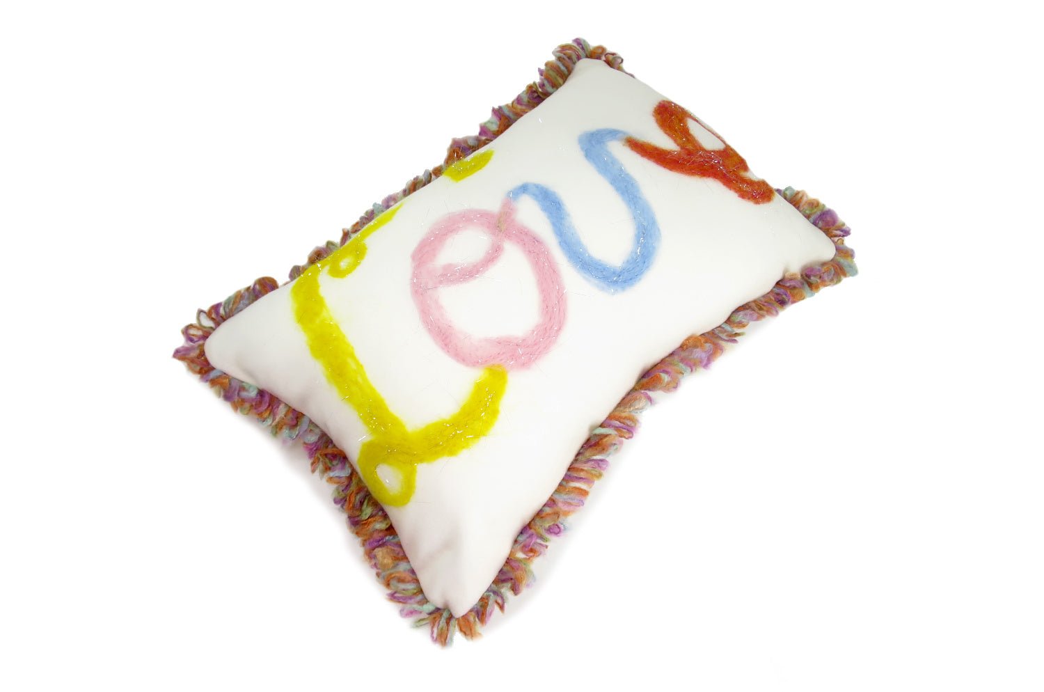 癒されレタードメッセージフリースクッション LOVE ハンドメイド 45×30 中材付 - HOUSE OF JAPAN Shop