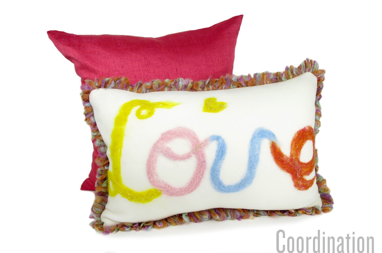 癒されレタードメッセージフリースクッション LOVE ハンドメイド 45×30 中材付 - HOUSE OF JAPAN Shop