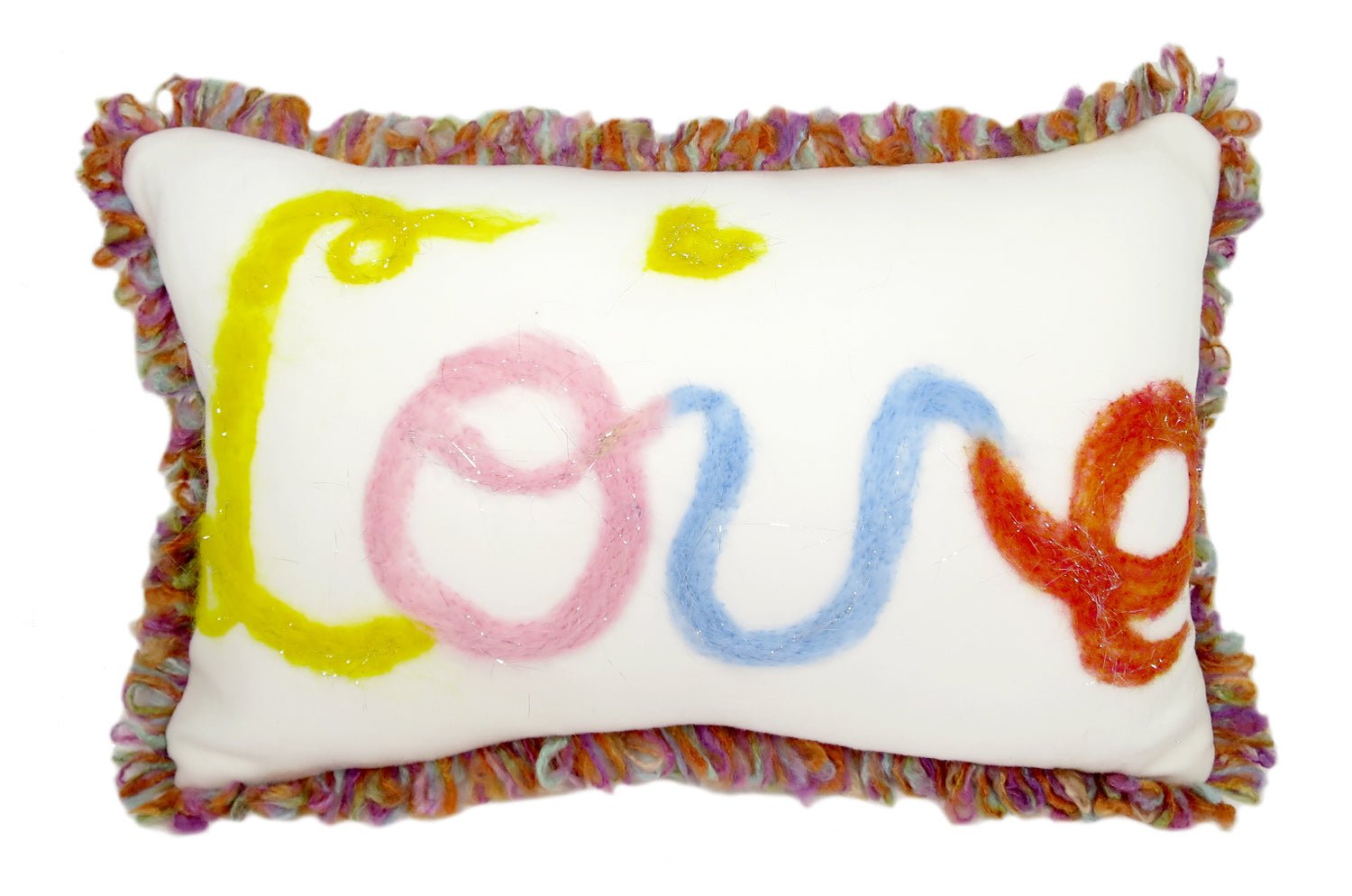 癒されレタードメッセージフリースクッション LOVE ハンドメイド 45×30 中材付 - HOUSE OF JAPAN Shop