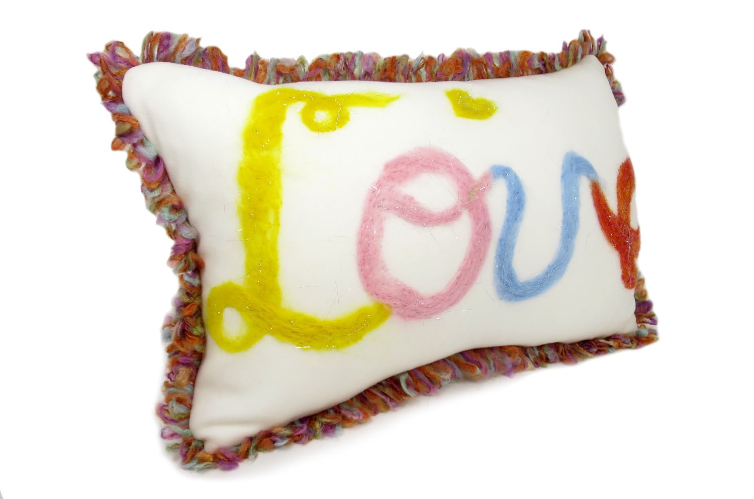 癒されレタードメッセージフリースクッション LOVE ハンドメイド 45×30 中材付 - HOUSE OF JAPAN Shop