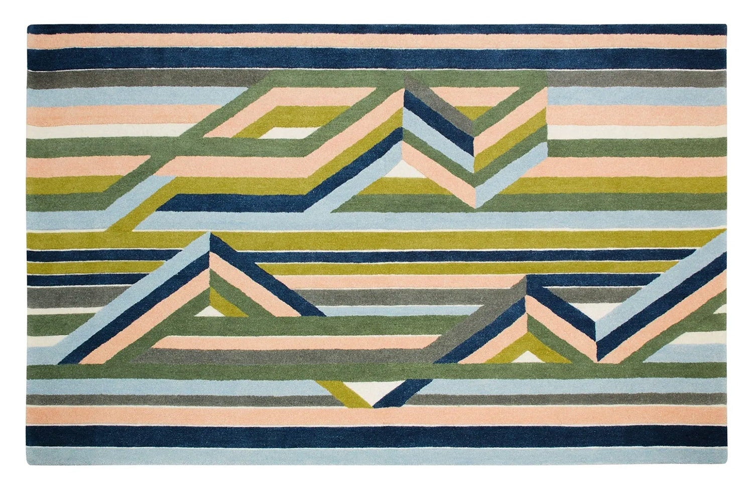 Reflets Sur Le Rhone - Vert Riziere Rug ルフレ シュル ル ローヌ ヴェール リジュイール ラグ|Christian Lacroix(クリスチャンラクロワ) - HOUSE OF JAPAN Shop