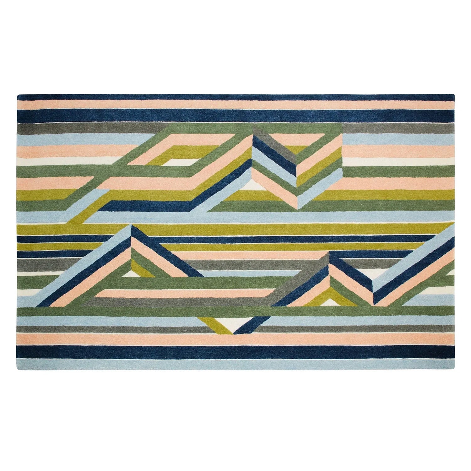 Reflets Sur Le Rhone - Vert Riziere Rug ルフレ シュル ル ローヌ ヴェール リジュイール ラグ|Christian Lacroix(クリスチャンラクロワ) - HOUSE OF JAPAN Shop