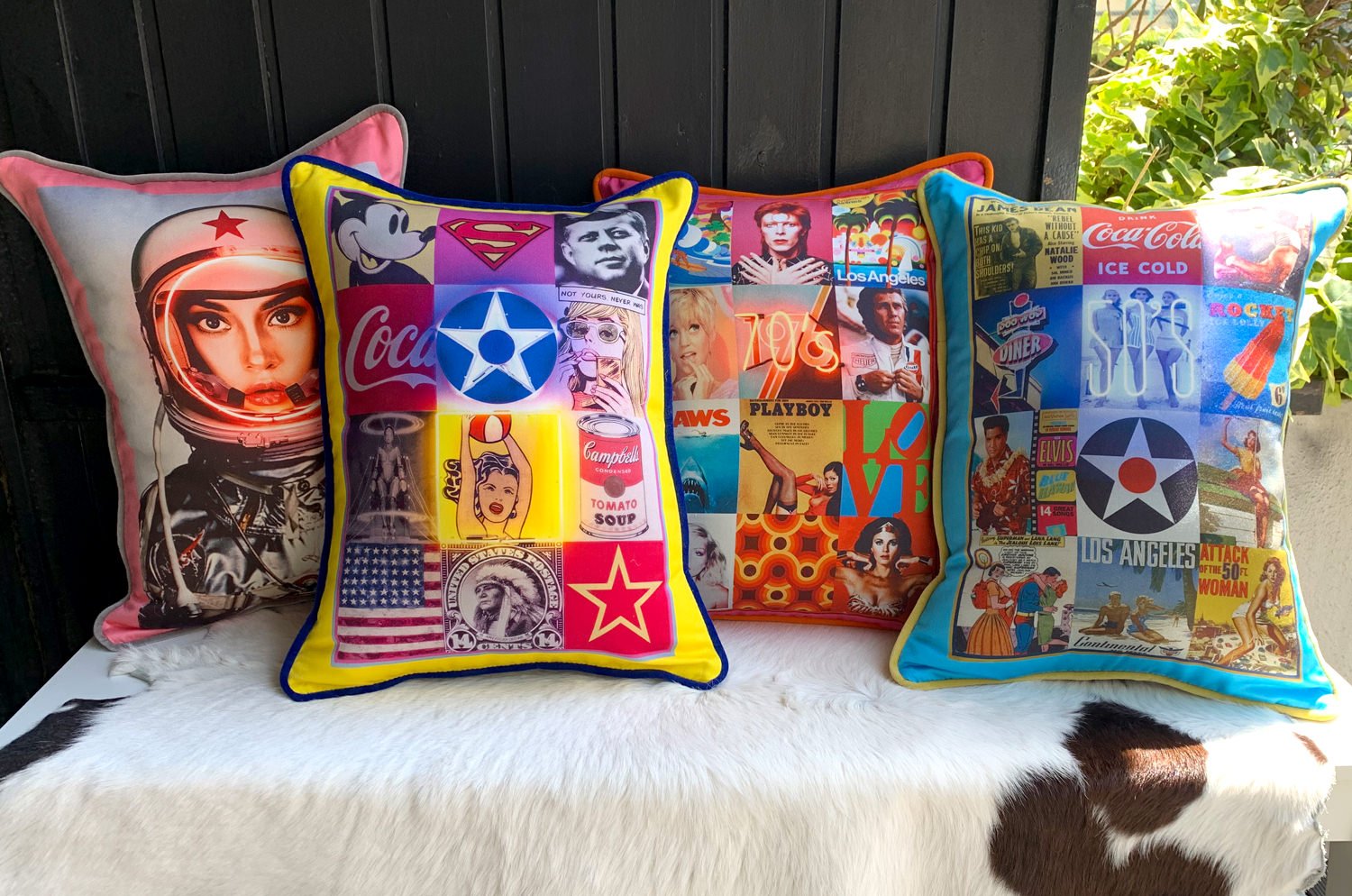 The ANDREW MARTIN アンドリューマーチン Neon Space Girl クッション 40×50cm 中材付 - HOUSE OF JAPAN Shop