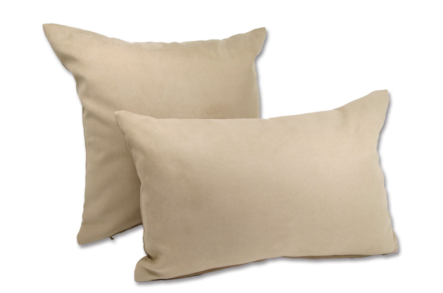 The Baghera Suede ベージュスエード&ラッカーニジップクッション 45×30cm 中材付 - HOUSE OF JAPAN Shop