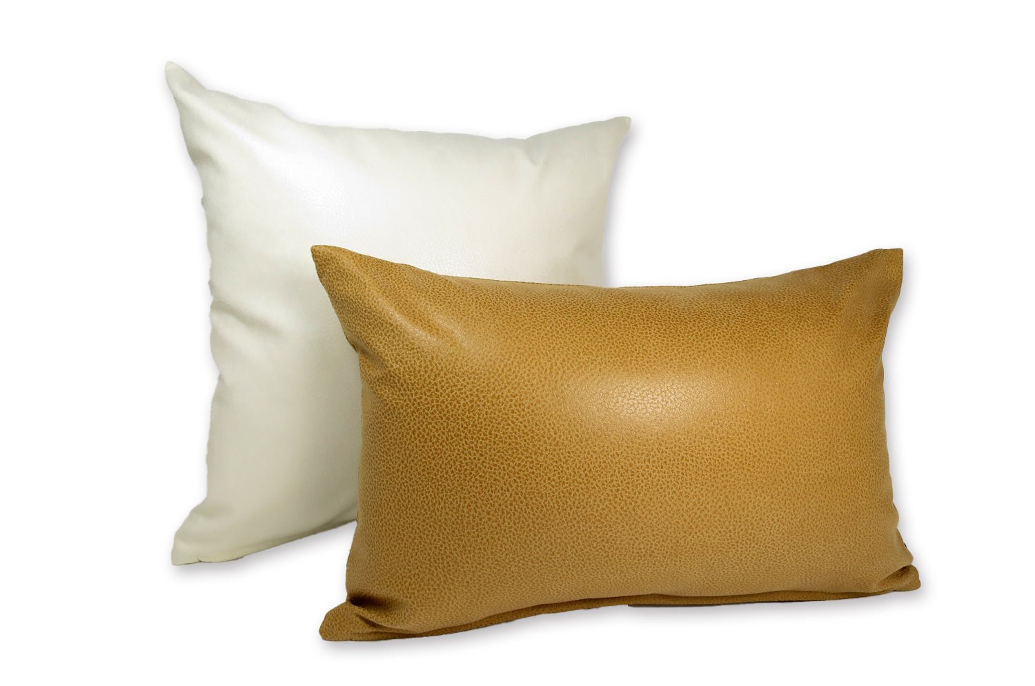 The Baghera スペイン製 Vegan Leather バゲーラ クッション (Ocher) 45×30cm 中材付 - HOUSE OF JAPAN Shop