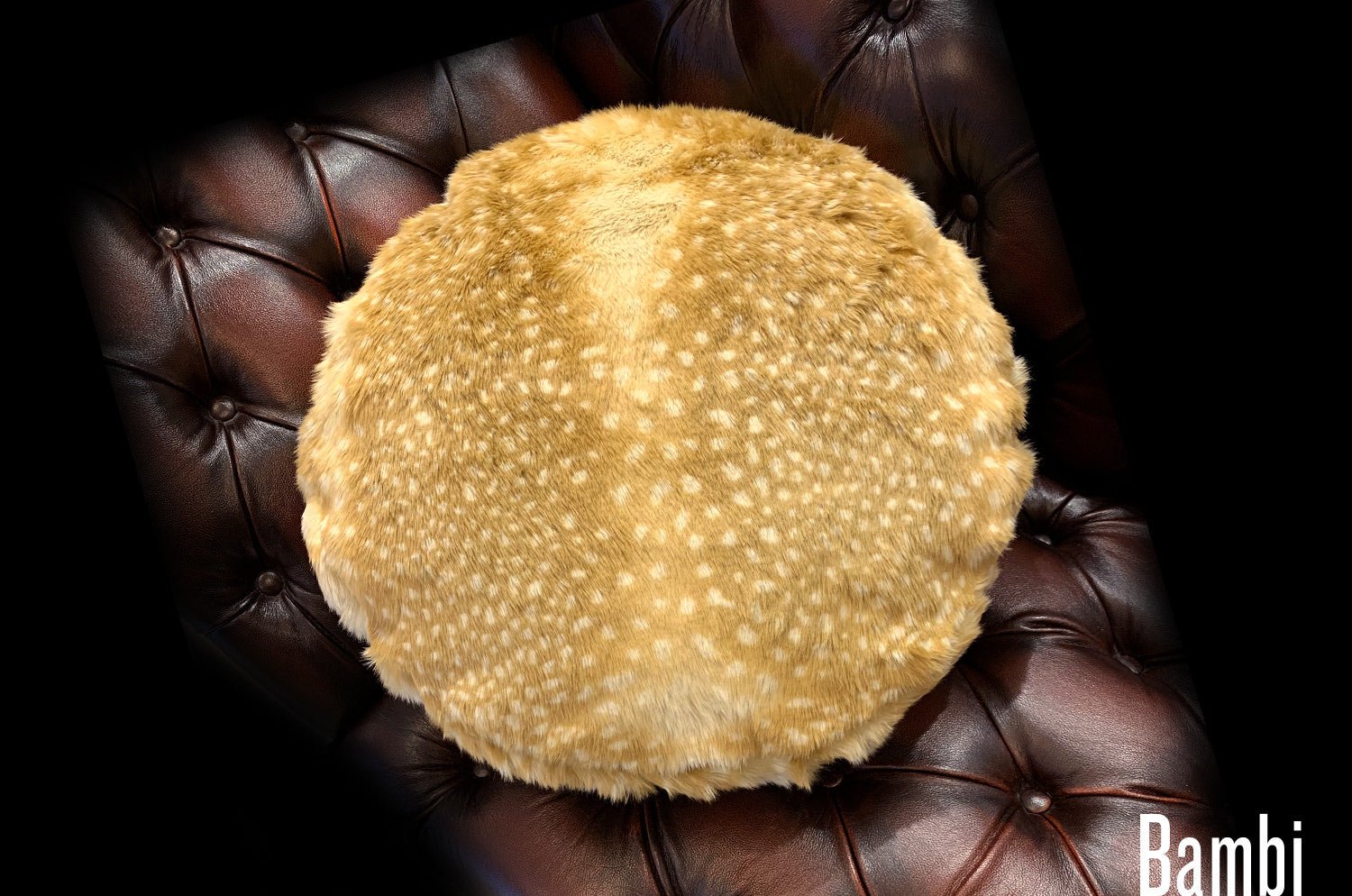 The Bambi 至極の手触りエコファー バンビ マカロンクッション Φ50×8cm 中材付 - HOUSE OF JAPAN Shop