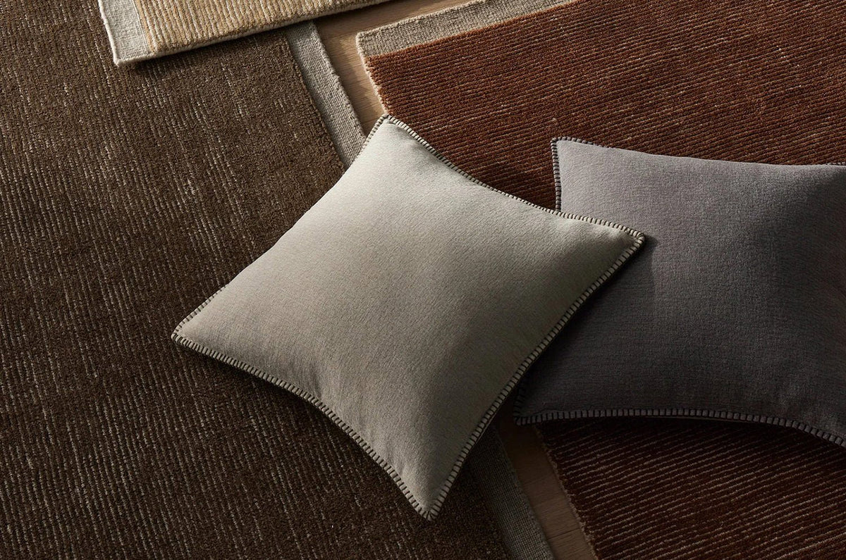 The Blanket stitch ブランケットステッチ クッションカバー (Bone) 50×50cm - HOUSE OF JAPAN Shop