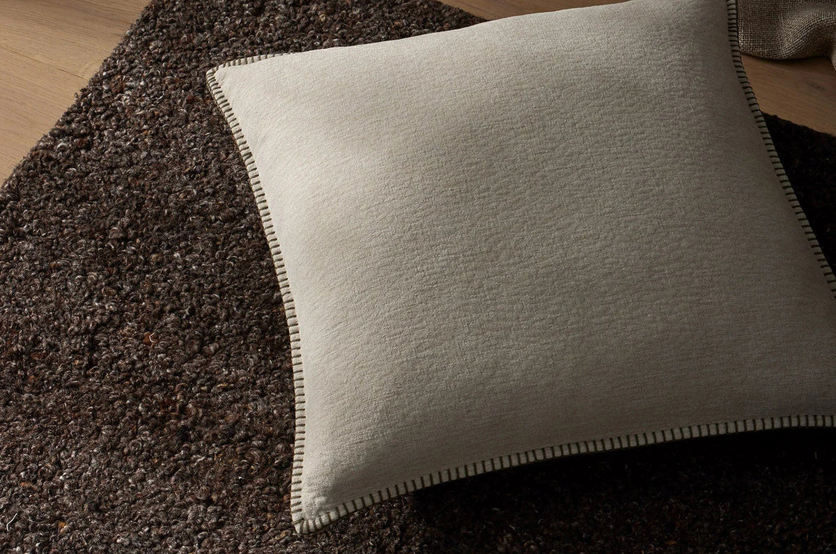 The Blanket stitch ブランケットステッチ クッションカバー (Bone) 50×50cm - HOUSE OF JAPAN Shop
