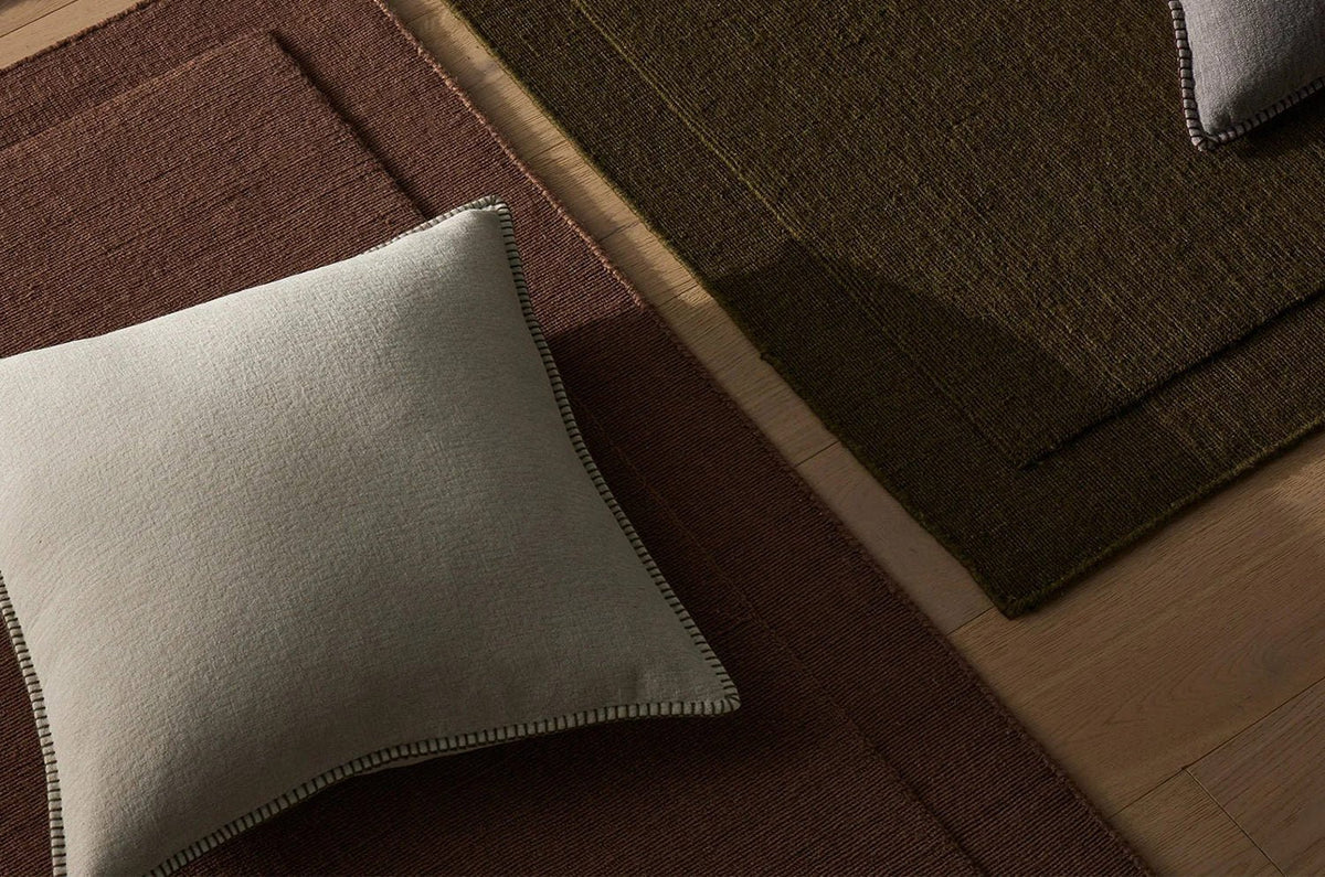 The Blanket stitch ブランケットステッチ クッションカバー (Bone) 50×50cm - HOUSE OF JAPAN Shop