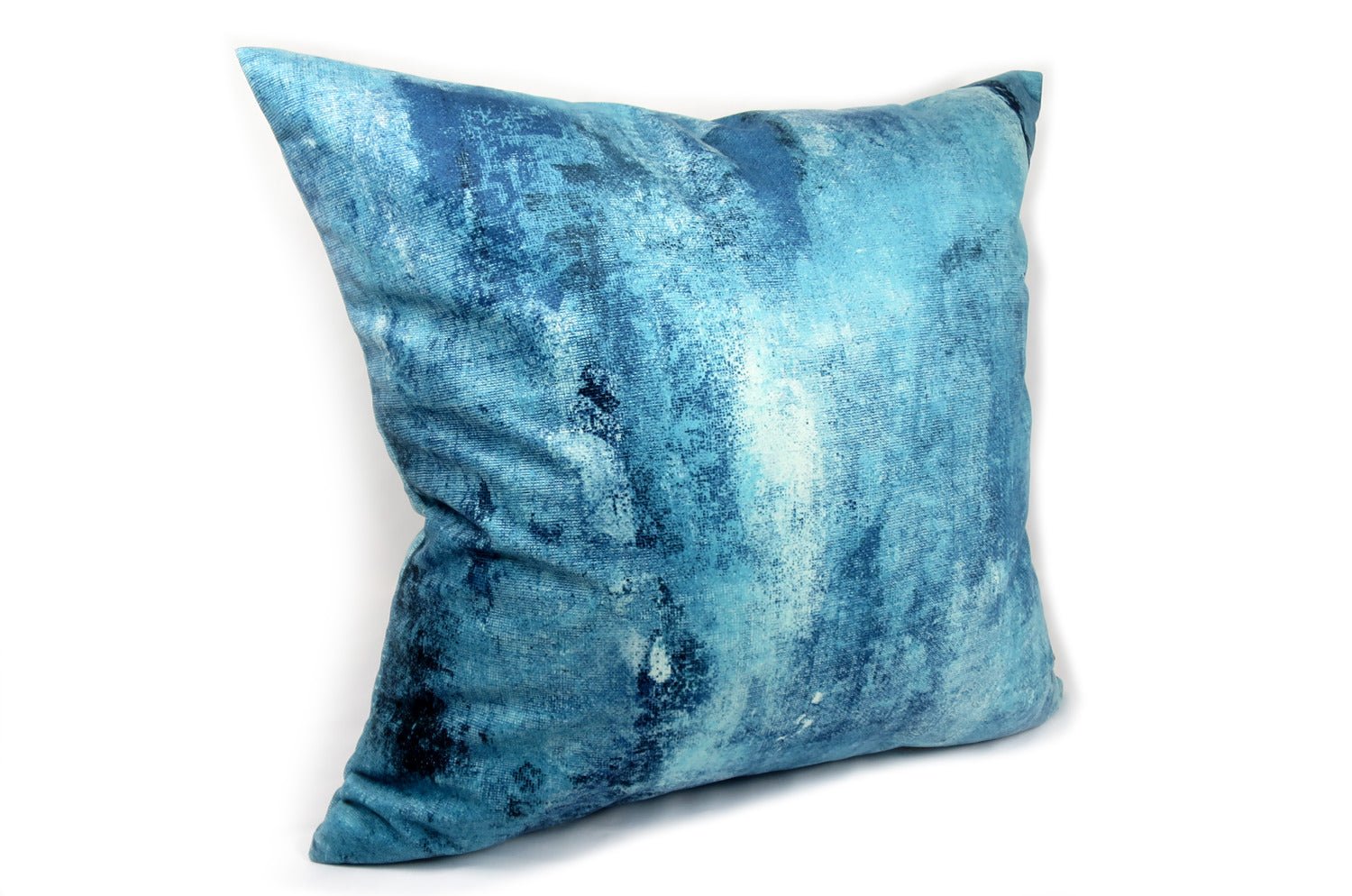 The Blue Fluid スペイン製 起毛スエード調 クッションカバー 両面ブルー 50×50cm - HOUSE OF JAPAN Shop