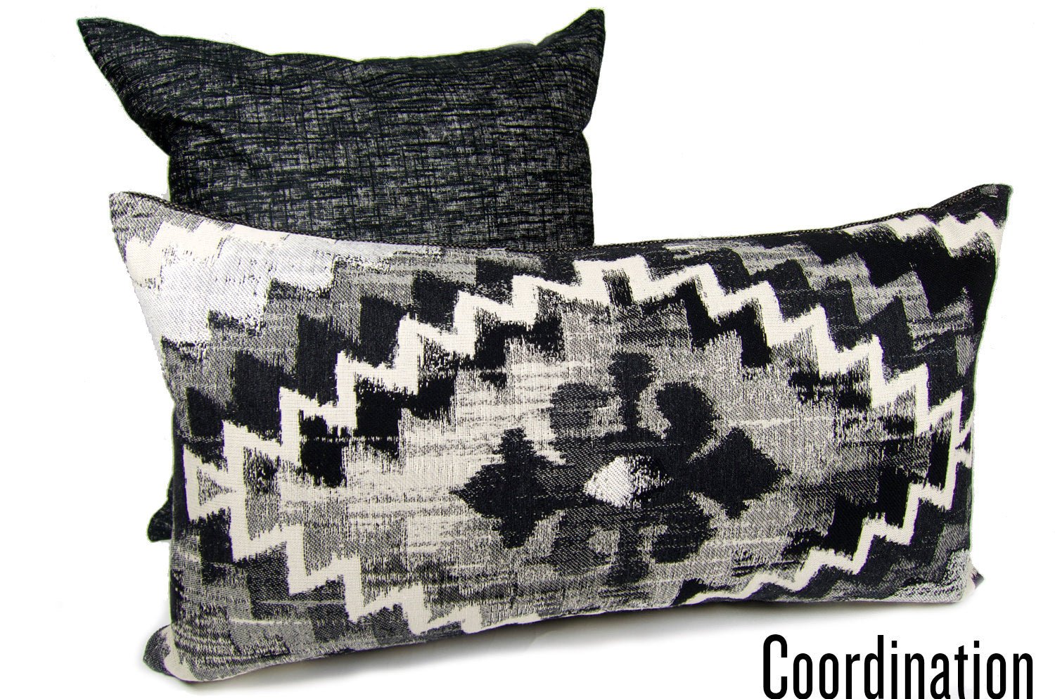 The Blurred pattern クッションカバー ブラック 45cm角 - HOUSE OF JAPAN Shop