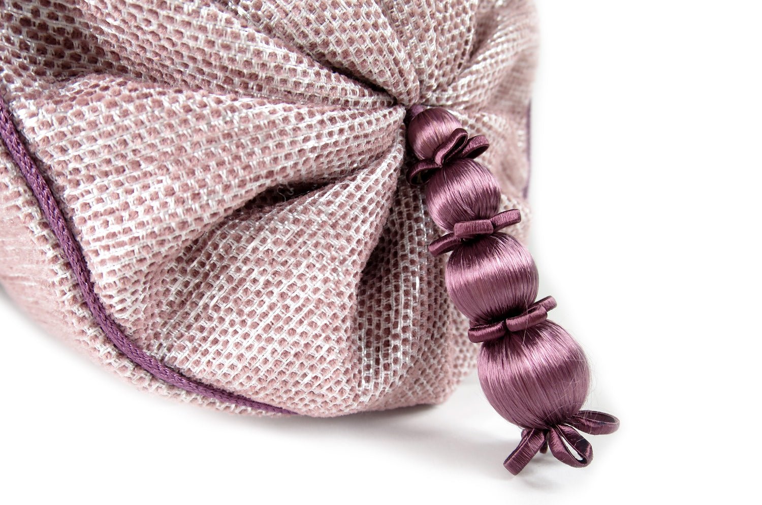 The Bolster Houlesタッセル付きボルスタークッション wine Φ15×45cm 中材付 - HOUSE OF JAPAN Shop