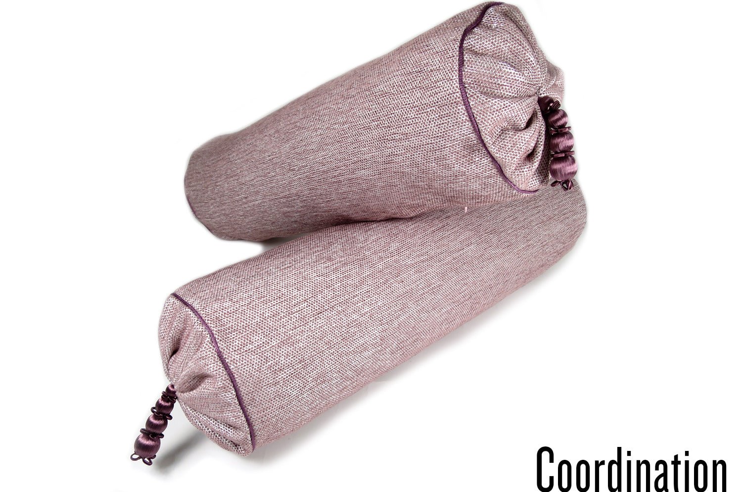 The Bolster Houlesタッセル付きボルスタークッション wine Φ15×45cm 中材付 - HOUSE OF JAPAN Shop