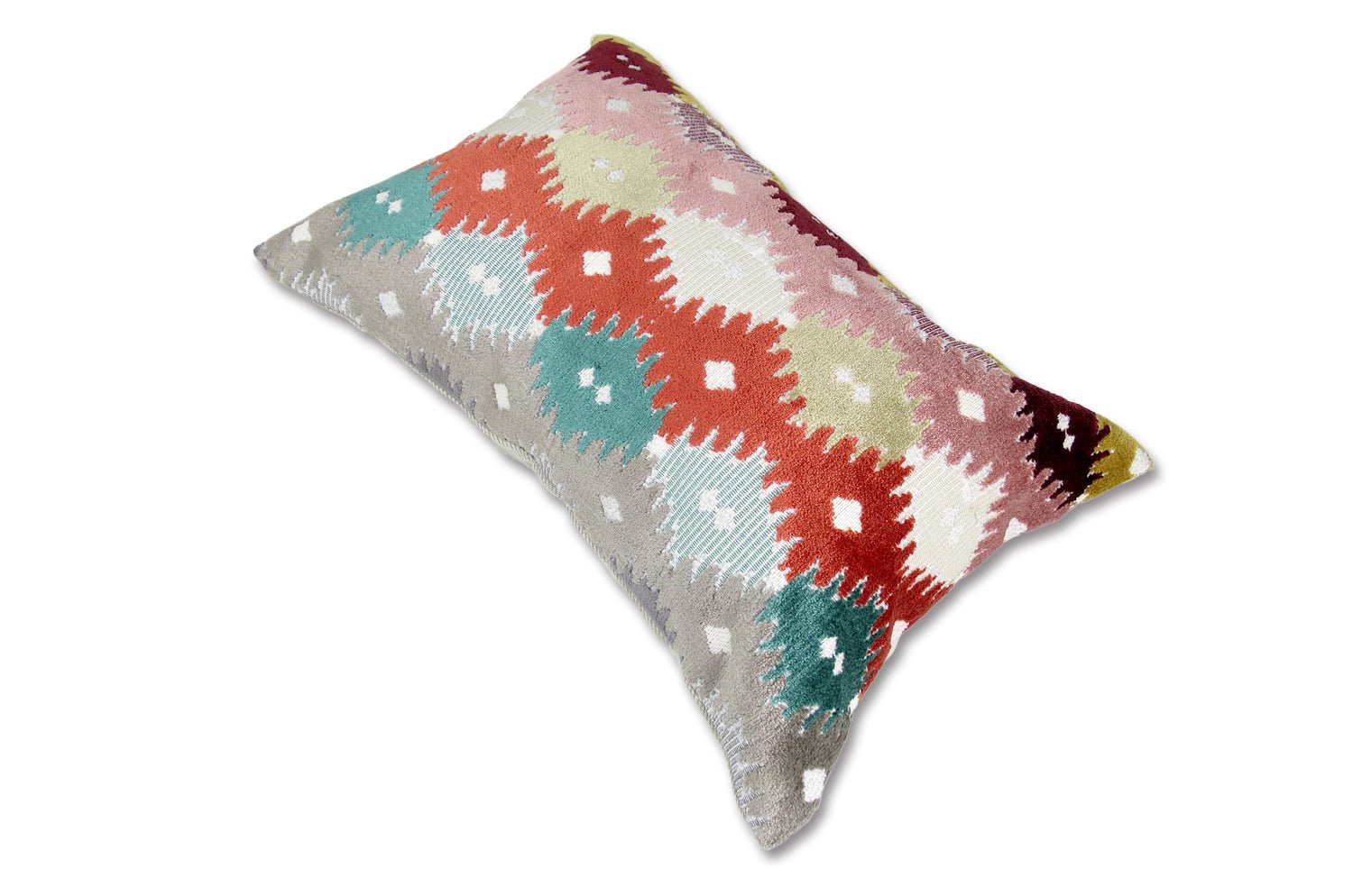 The Bombay ボンベイ ジャガード ベルベット クッション (Foret) 45×30cm 中材付 - HOUSE OF JAPAN Shop