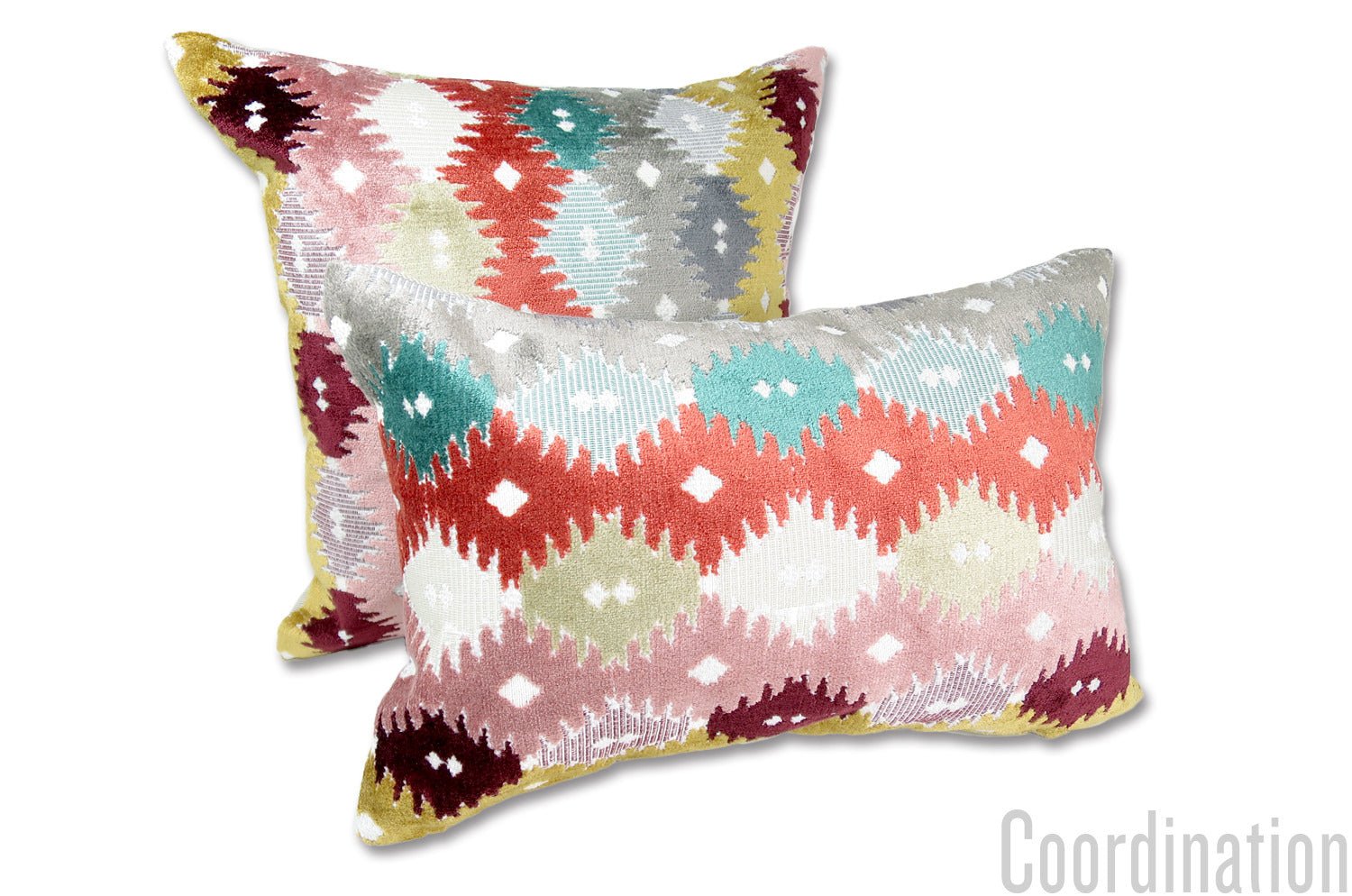 The Bombay ボンベイ ジャガード ベルベット クッション (Foret) 45×30cm 中材付 - HOUSE OF JAPAN Shop