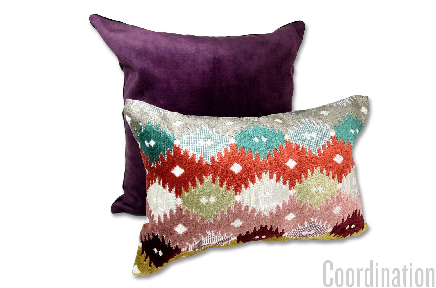 The Bombay ボンベイ ジャガード ベルベット クッション (Foret) 45×30cm 中材付 - HOUSE OF JAPAN Shop