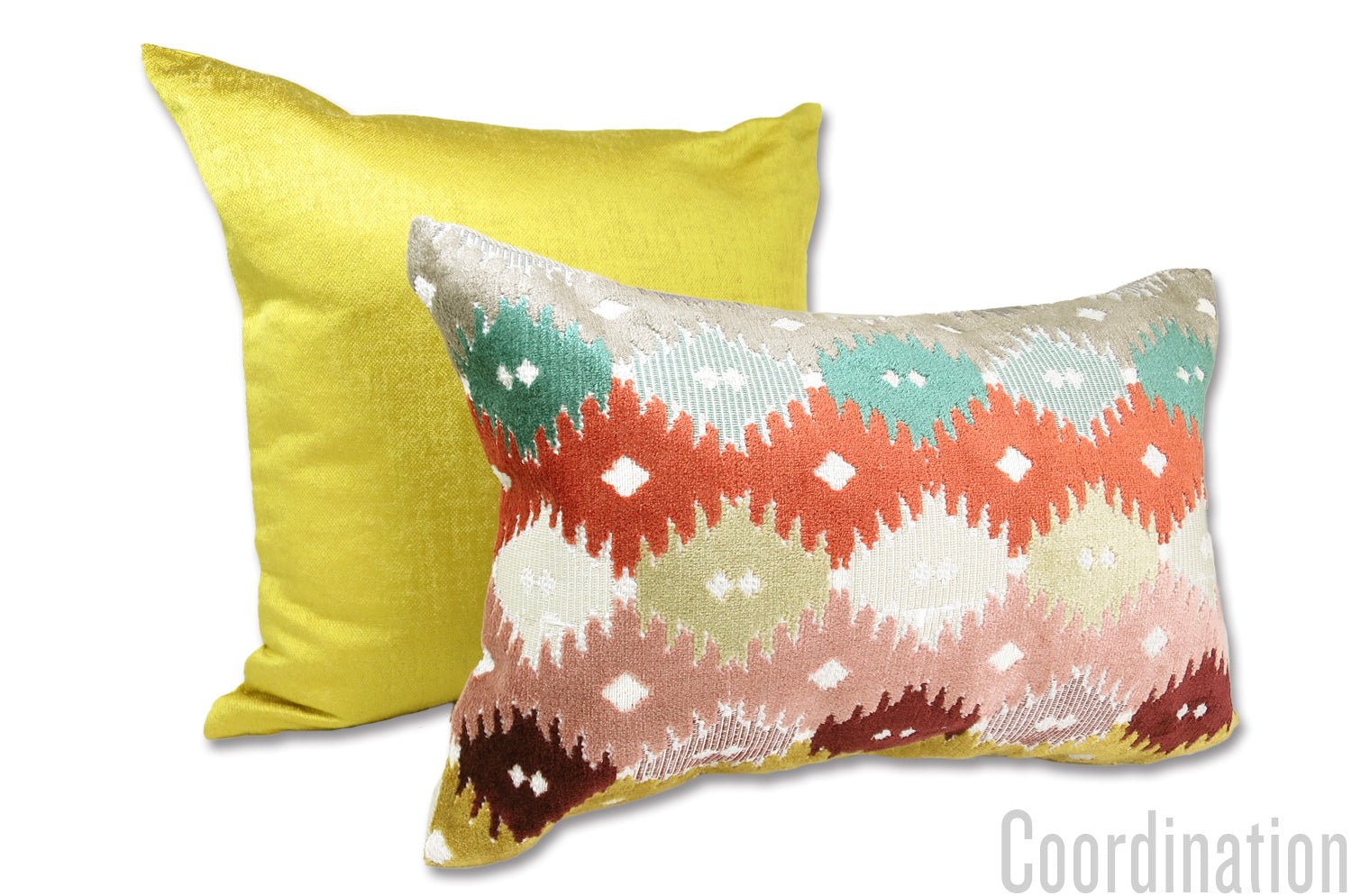 The Bombay ボンベイ ジャガード ベルベット クッション (Foret) 45×30cm 中材付 - HOUSE OF JAPAN Shop