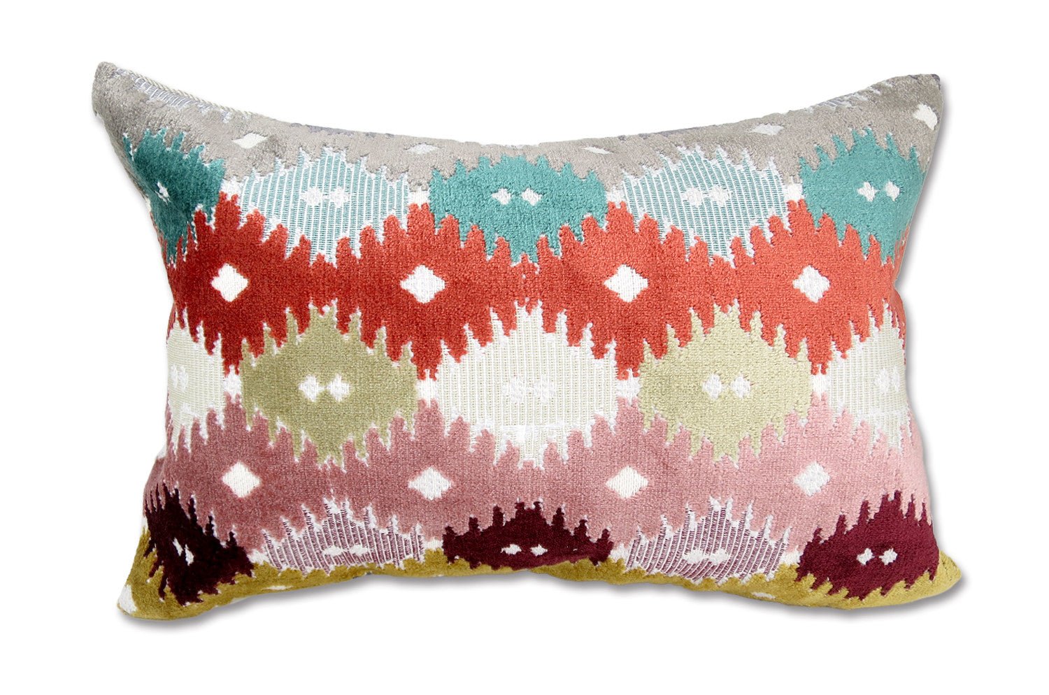 The Bombay ボンベイ ジャガード ベルベット クッション (Foret) 45×30cm 中材付 - HOUSE OF JAPAN Shop