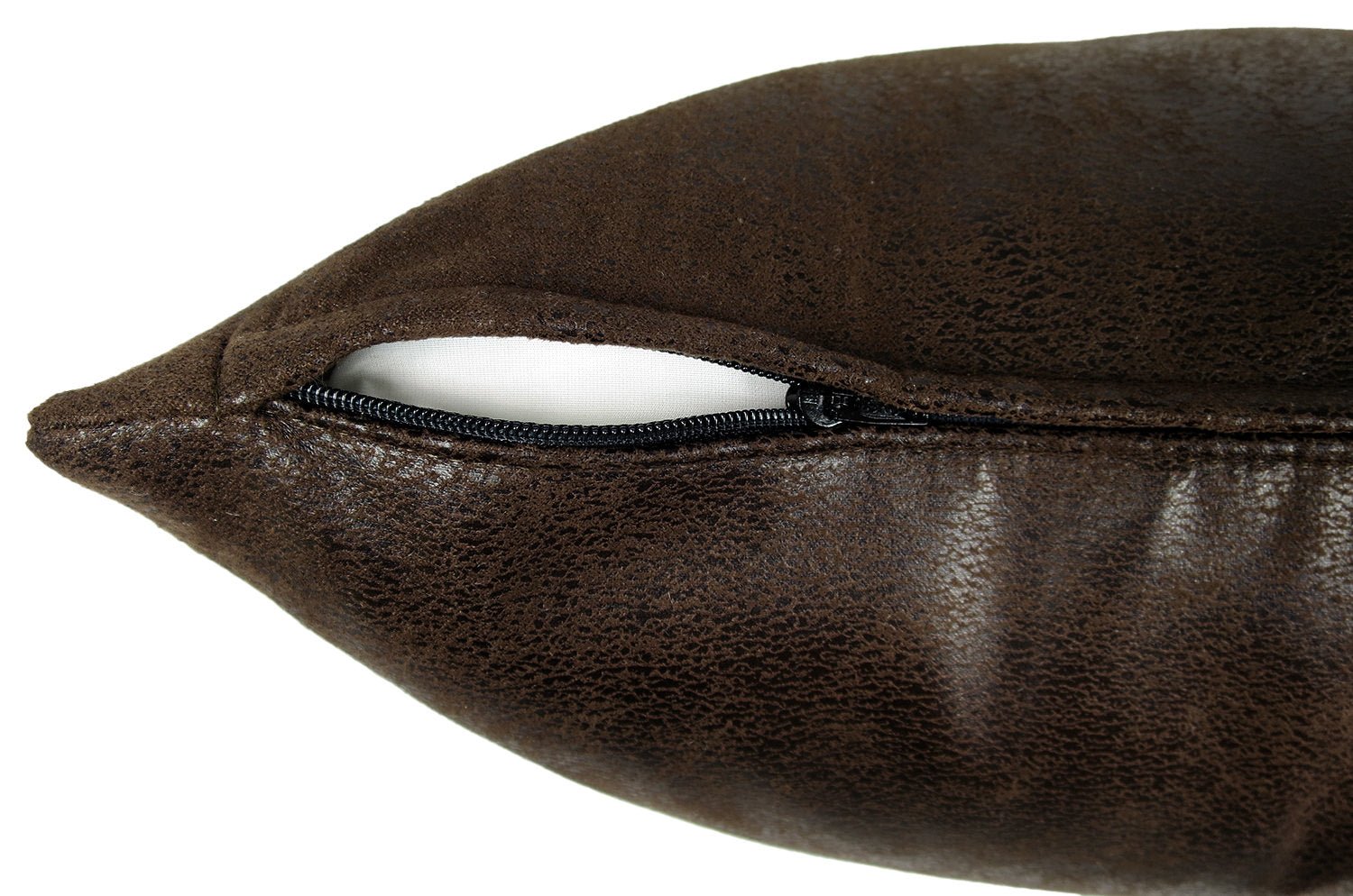 The Bond Leather ヴィンテージライク ブラウンレザークッション 45×30cm 中材付 - HOUSE OF JAPAN Shop