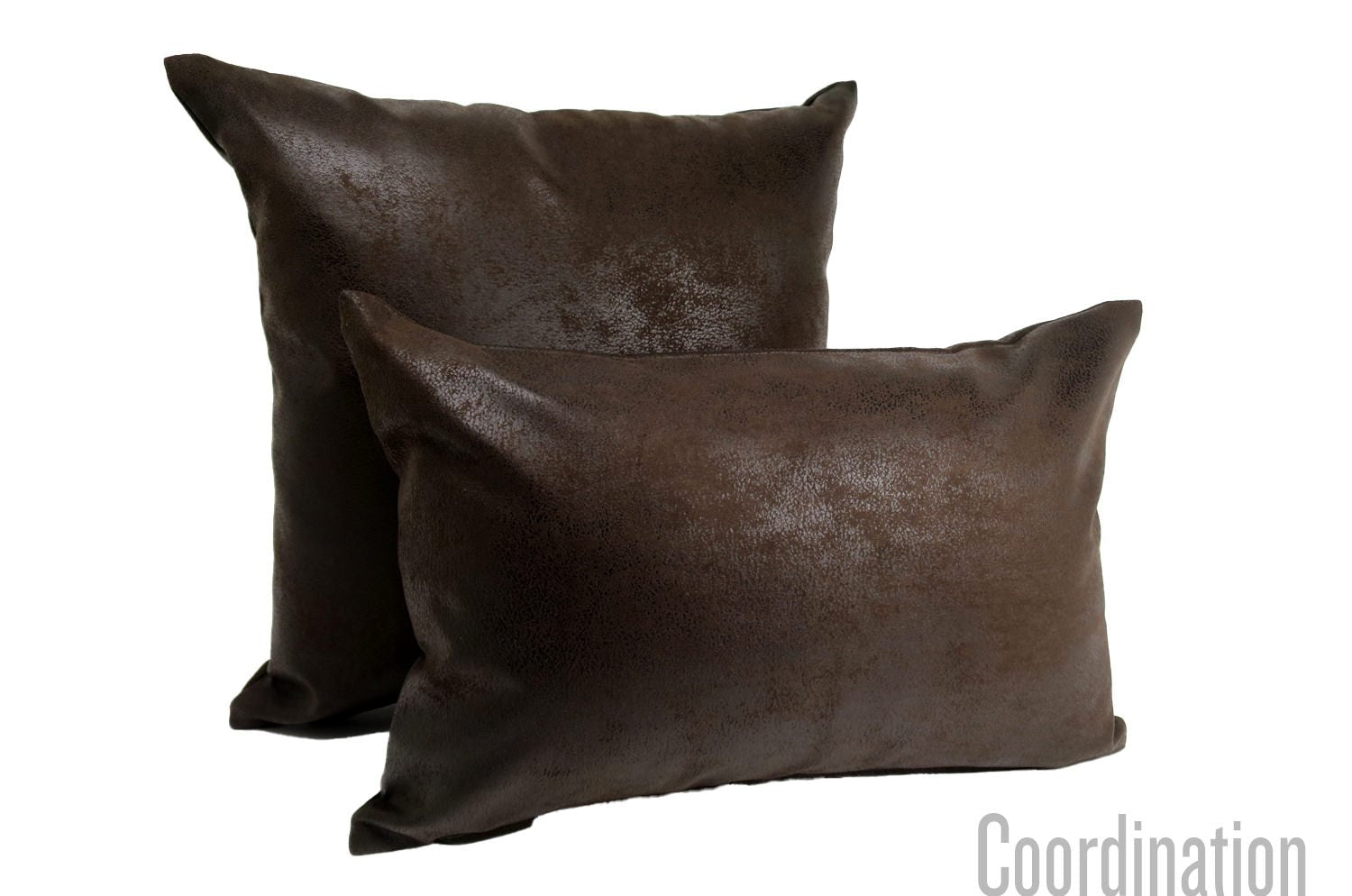 The BondLeather ブラウンレザー&ラッカーニジップクッションカバー 45×45cm - HOUSE OF JAPAN Shop