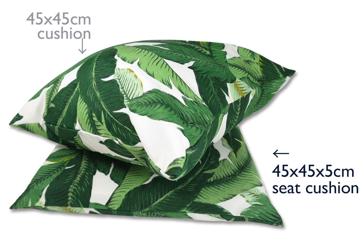 The Botanical アウトドア&インドア ボタニカル 撥水シートクッション (Banana Leaf) 45角 中材付 - HOUSE OF JAPAN Shop