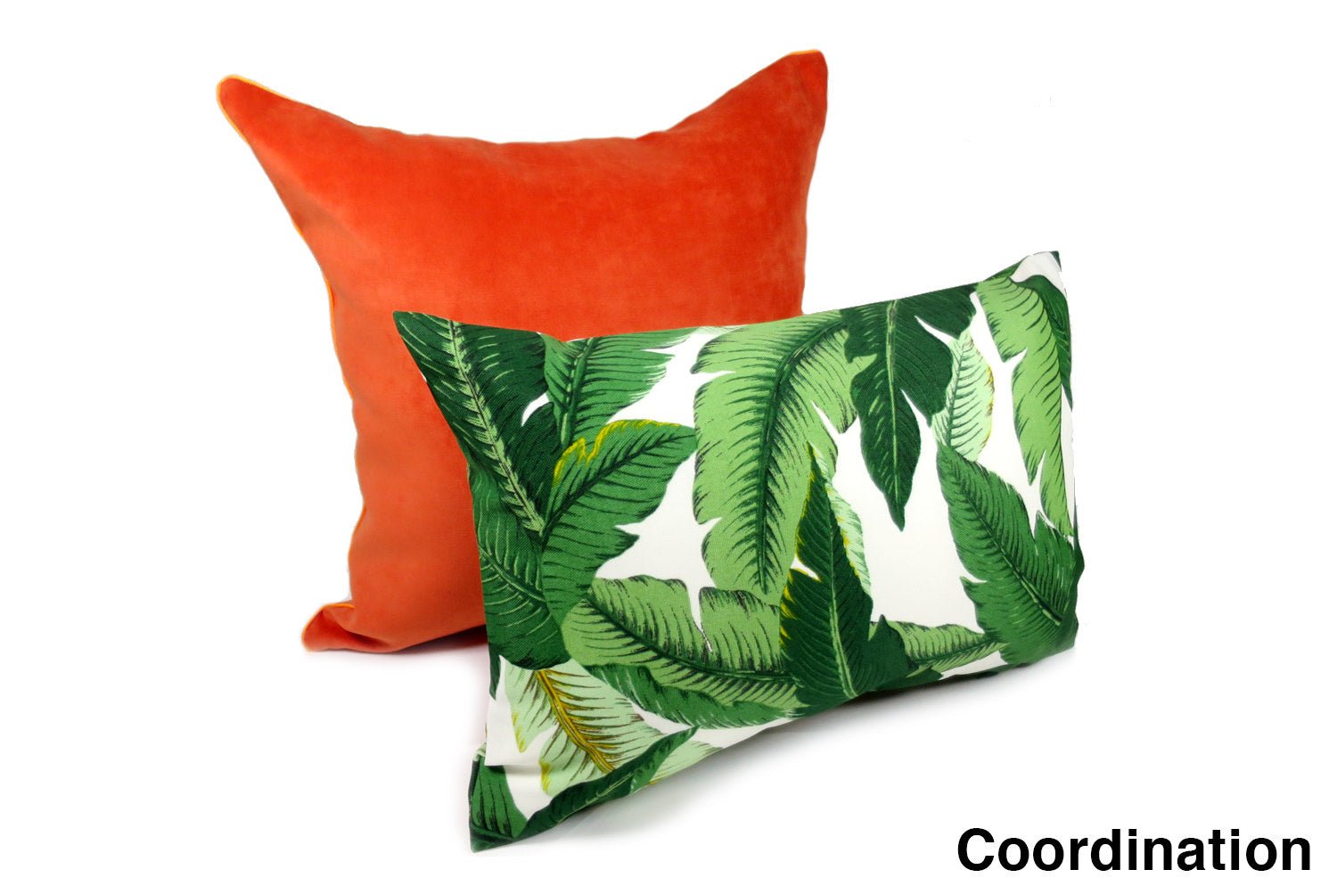 The Botanical Outdoor&Indoor fabric ボタニカルBanana Leaf 撥水クッション 45×30cm 中材付 - HOUSE OF JAPAN Shop