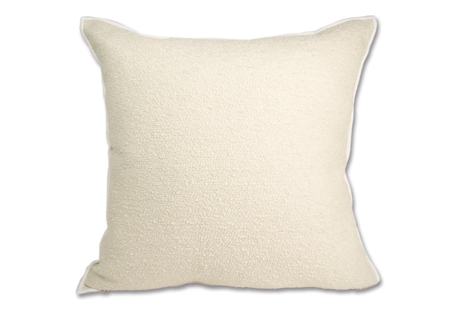 The Bouclette フランス製 ブークレ フレーム クッションカバー (ecru) 45×45cm - HOUSE OF JAPAN Shop