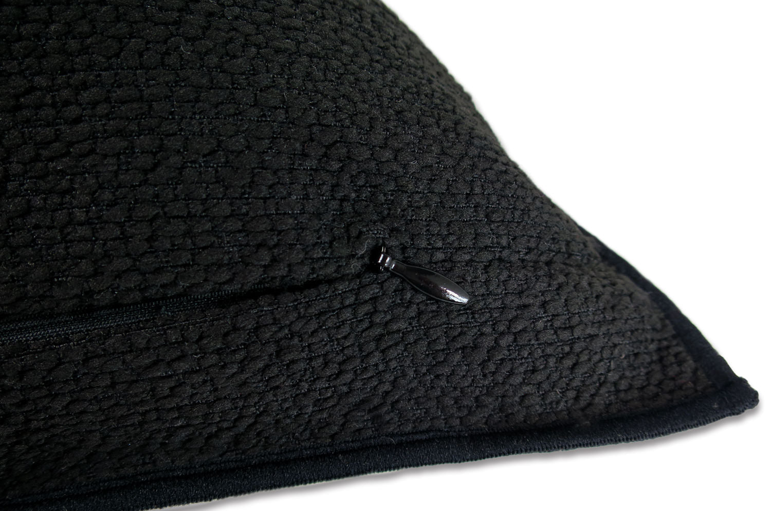 The Bouclette フランス製 ブークレ フレーム クッションカバー (noir) 45×45cm - HOUSE OF JAPAN Shop