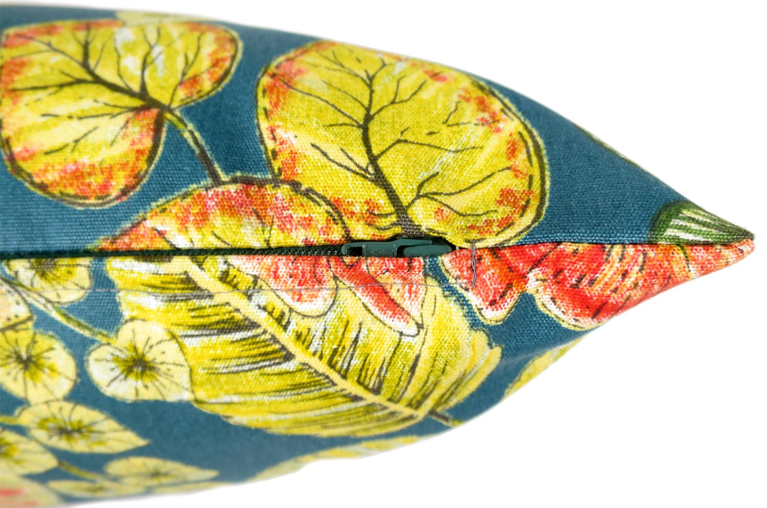 The Bouquet Petrol Outdoor&Indoor fabric ボタニカルパトロール 撥水クッションカバー 45×45cm - HOUSE OF JAPAN Shop