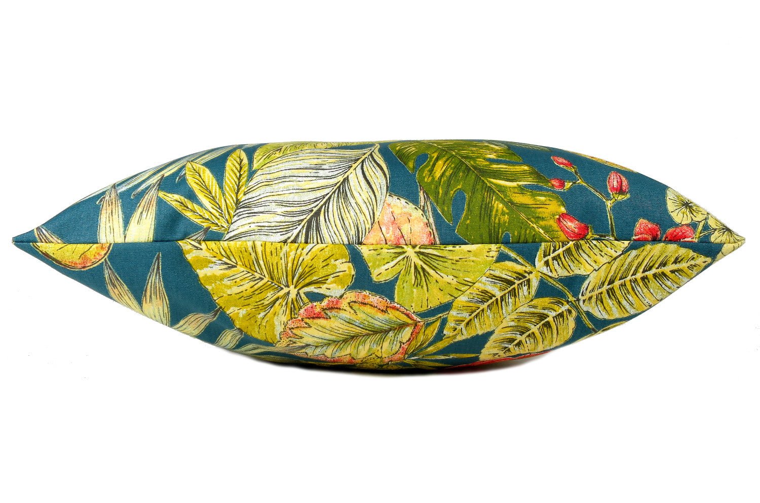 The Bouquet Petrol Outdoor&Indoor fabric ボタニカルパトロール 撥水クッションカバー 45×45cm - HOUSE OF JAPAN Shop