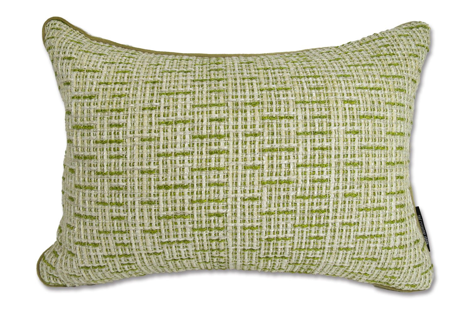 The Brochier Gru ブロシエ グル ベルベットパイピング ジャガードクッション(Aloe)45×30cm フェザー中材付 - HOUSE OF JAPAN Shop