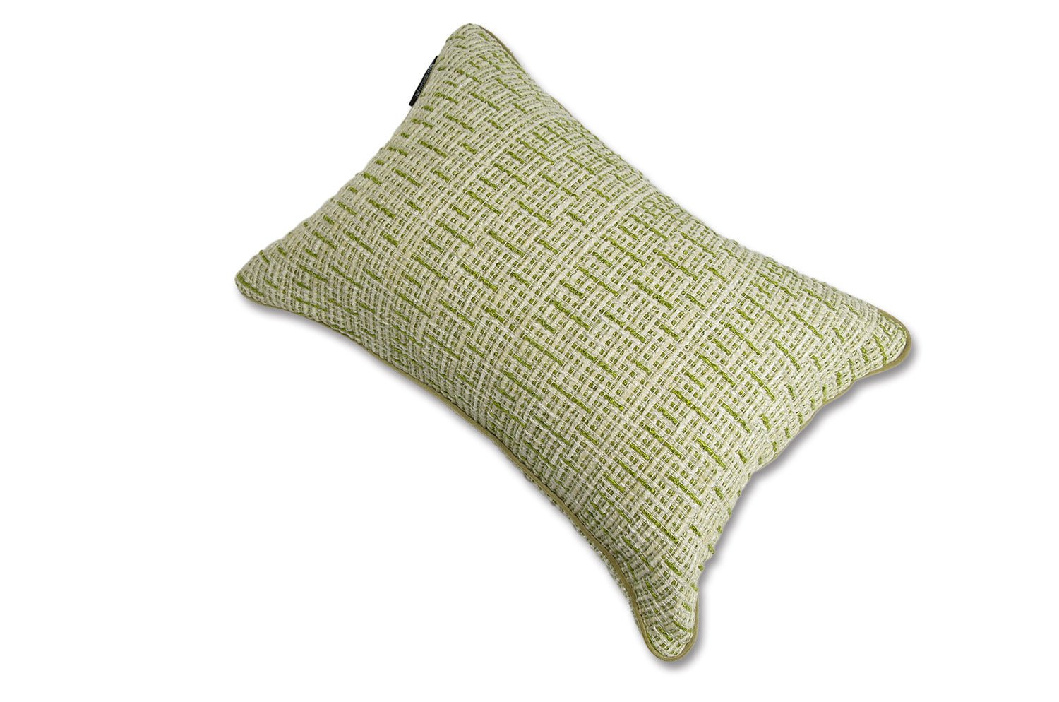 The Brochier Gru ブロシエ グル ベルベットパイピング ジャガードクッション(Aloe)45×30cm フェザー中材付 - HOUSE OF JAPAN Shop