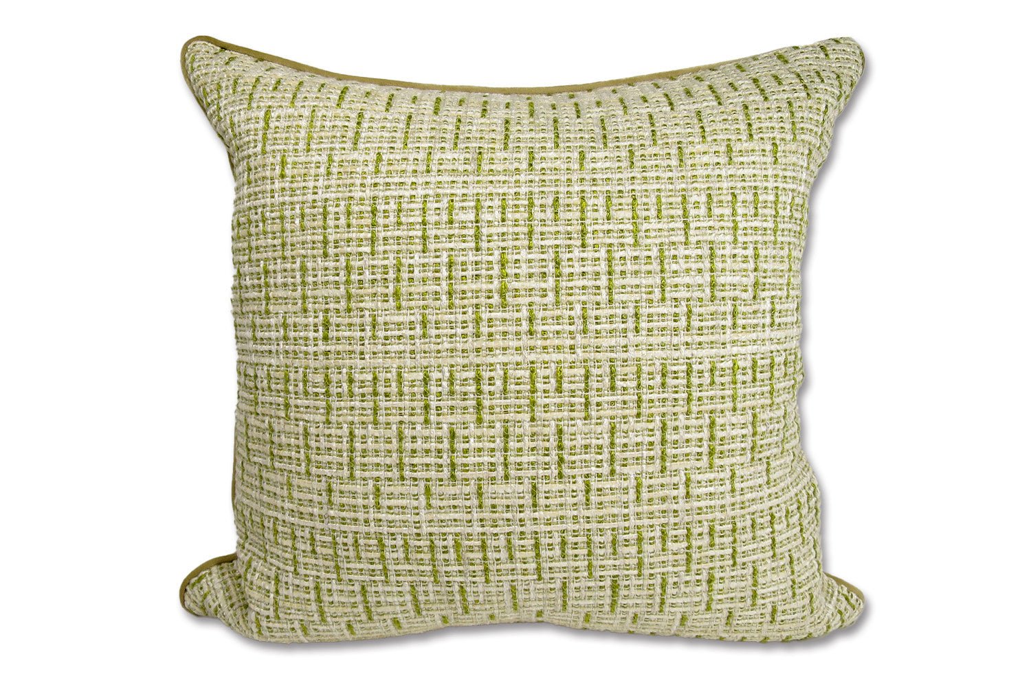 The Brochier Gru ブロシエ グル ベルベットパイピング ジャガードクッションカバー(Aloe)45×45cm - HOUSE OF JAPAN Shop