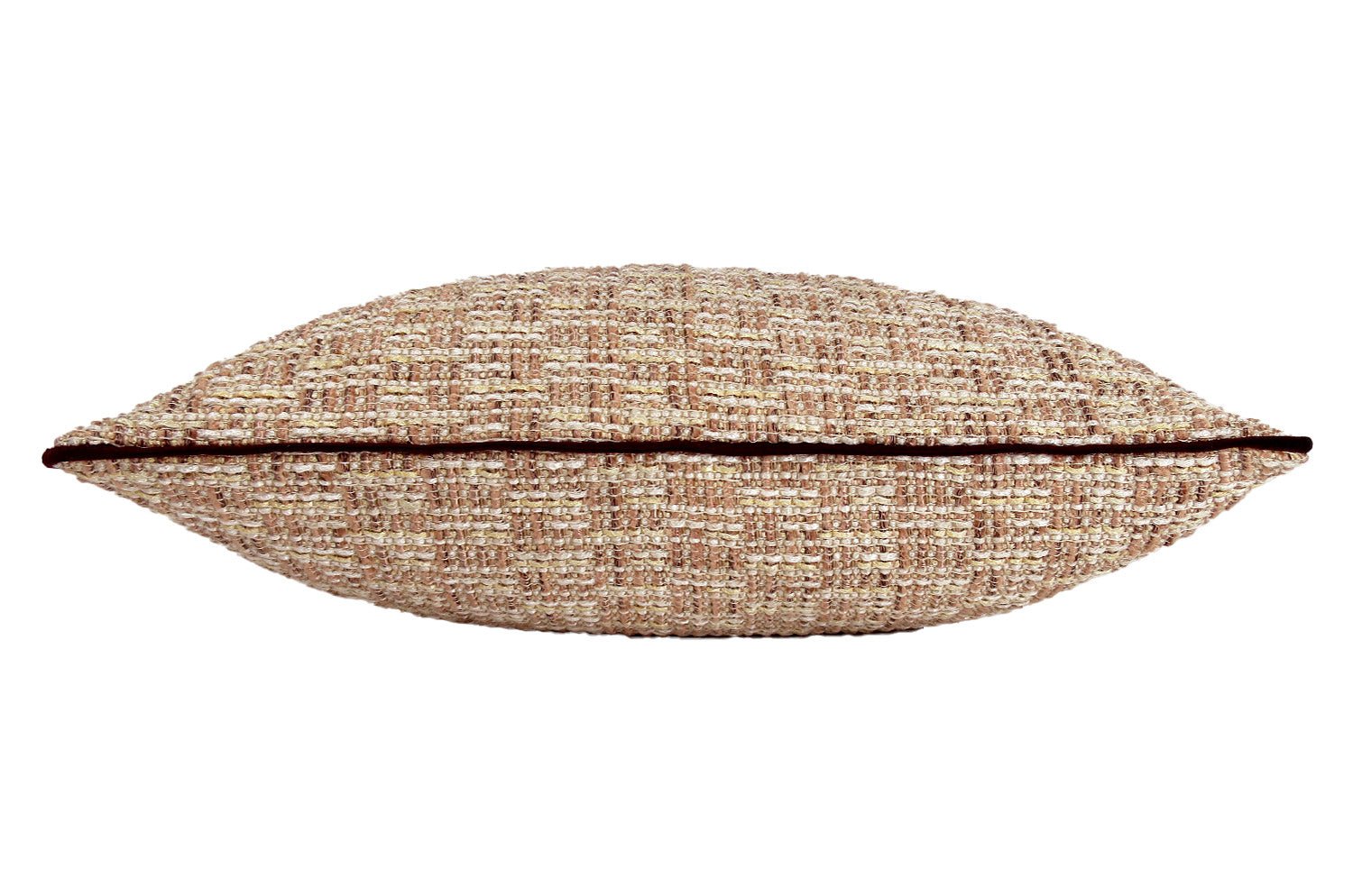 The Brochier Gru ブロシエ グル ベルベットパイピング ジャガードクッション(Blush)45×30cm フェザー中材付 - HOUSE OF JAPAN Shop