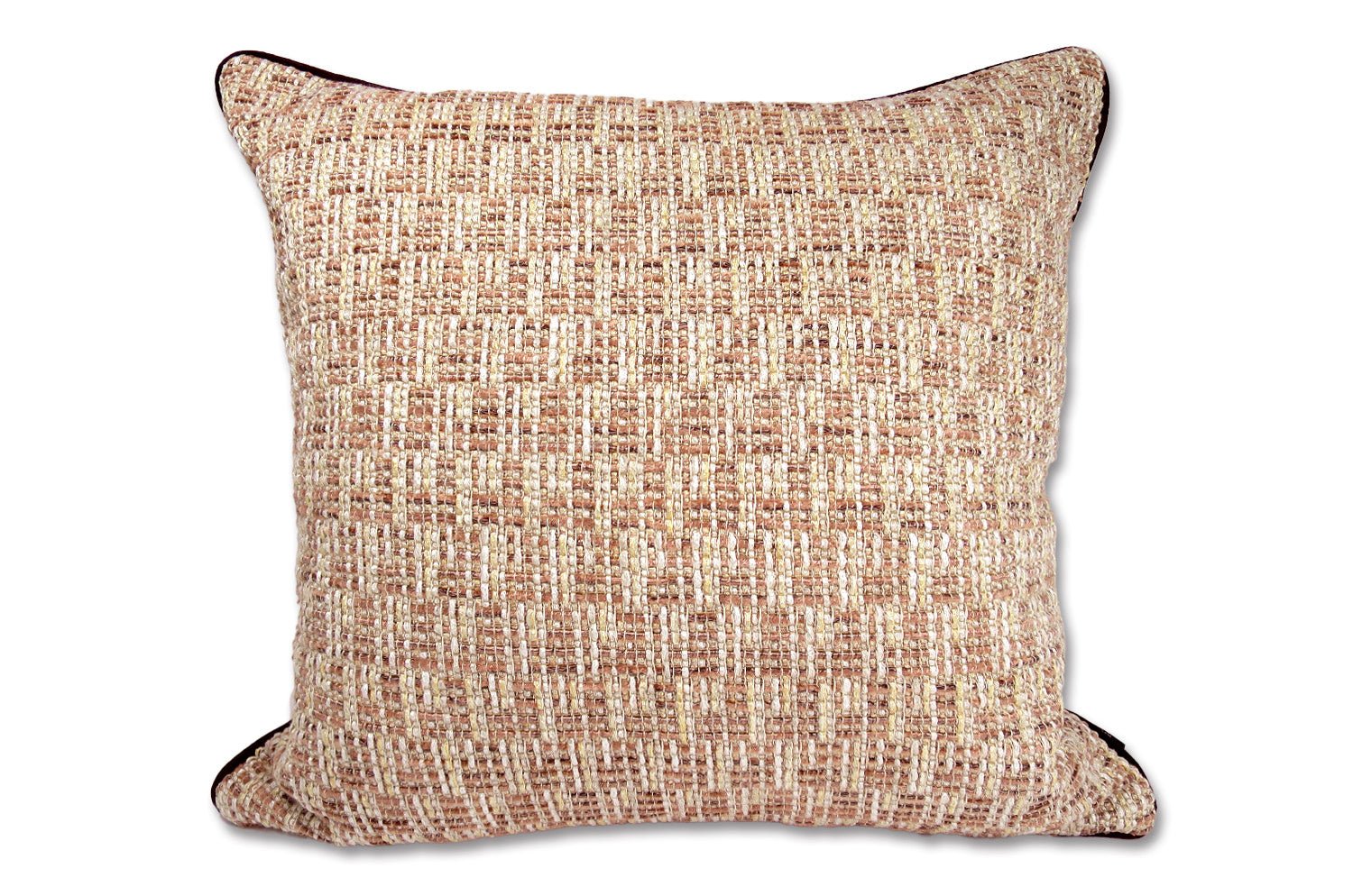 The Brochier Gru ブロシエ グル ベルベットパイピング ジャガードクッションカバー(Blush)45×45cm - HOUSE OF JAPAN Shop