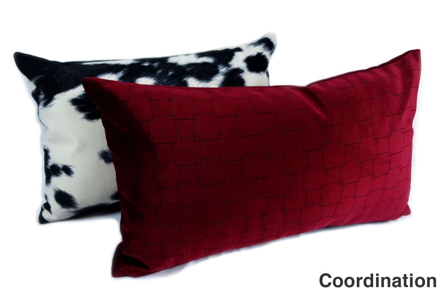 The Burgundy Wine スペイン製起毛スエード調クッション ブルゴーニュワイン 45×30cm 中材付 - HOUSE OF JAPAN Shop