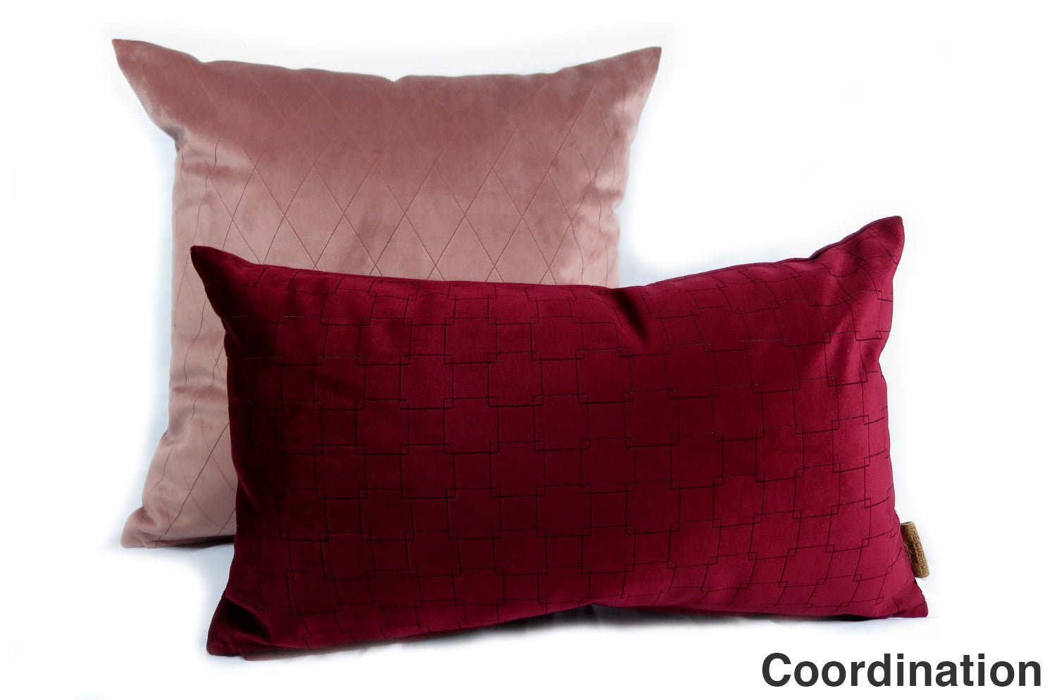 The Burgundy Wine スペイン製起毛スエード調クッション ブルゴーニュワイン 45×30cm 中材付 - HOUSE OF JAPAN Shop