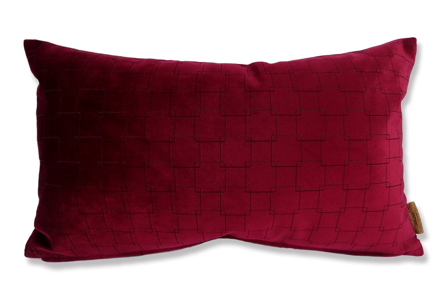 The Burgundy Wine スペイン製起毛スエード調クッション ブルゴーニュワイン 50×30cm 中材付 - HOUSE OF JAPAN Shop