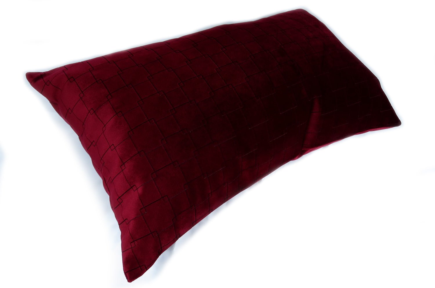 The Burgundy Wine スペイン製起毛スエード調クッション ブルゴーニュワイン 50×30cm 中材付 - HOUSE OF JAPAN Shop