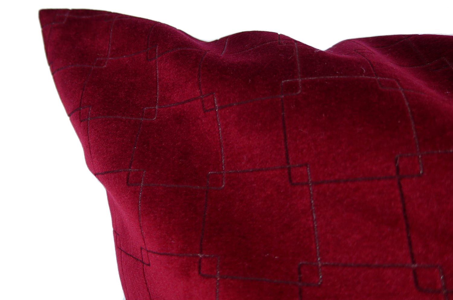 The Burgundy Wine スペイン製起毛スエード調クッションカバー ブルゴーニュワイン 50×50cm - HOUSE OF JAPAN Shop