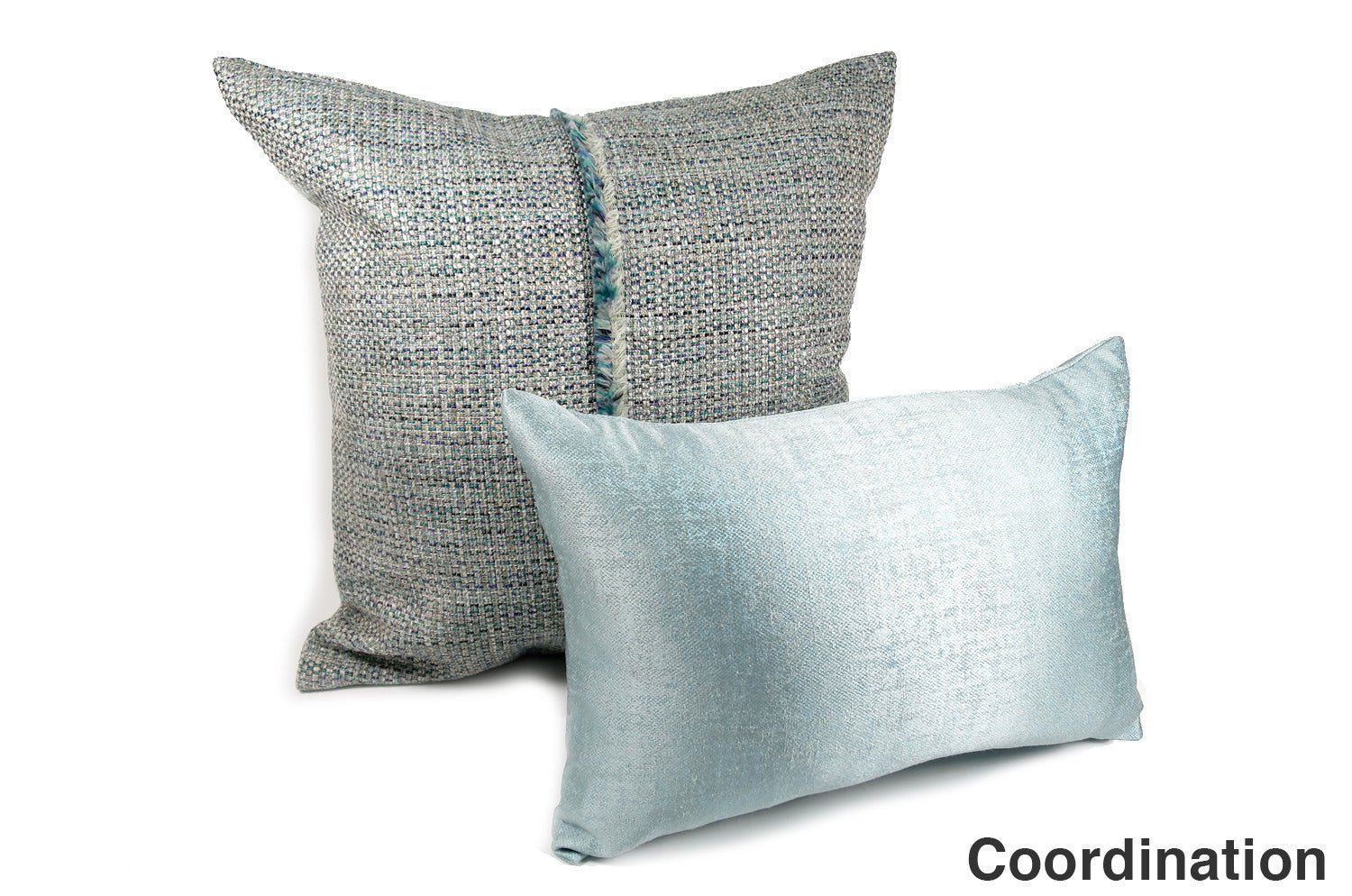 The CAMENGO カメンゴ センターフリンジクッションカバー ブルーグレー 45×45cm - HOUSE OF JAPAN Shop