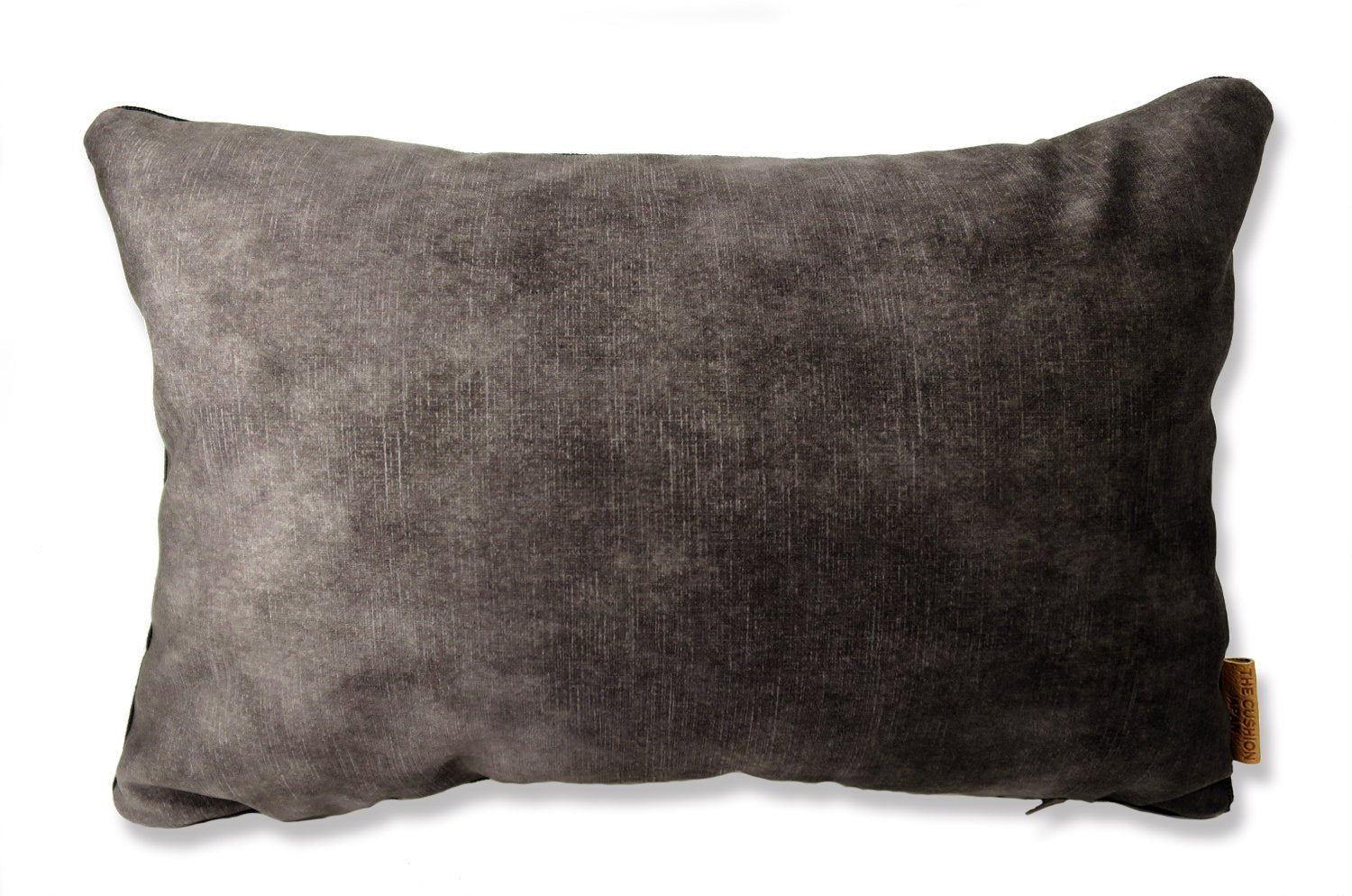 The CASAMANCE カサマンス ニット・ ベルベット ツートンクッション (アッシュグレー&アイボリーホワイト) 45×30cm 中材付 - HOUSE OF JAPAN Shop