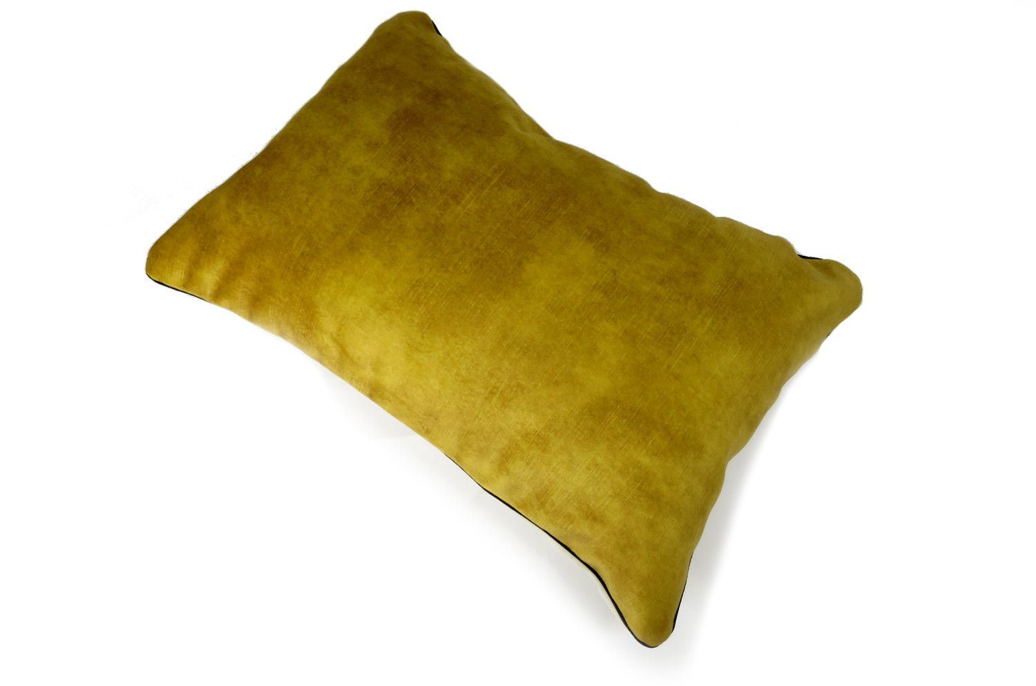 The CASAMANCE カサマンス ニット・ベルベット ツートンクッション (ハニー&クリーム) 45×30cm 中材付 - HOUSE OF JAPAN Shop