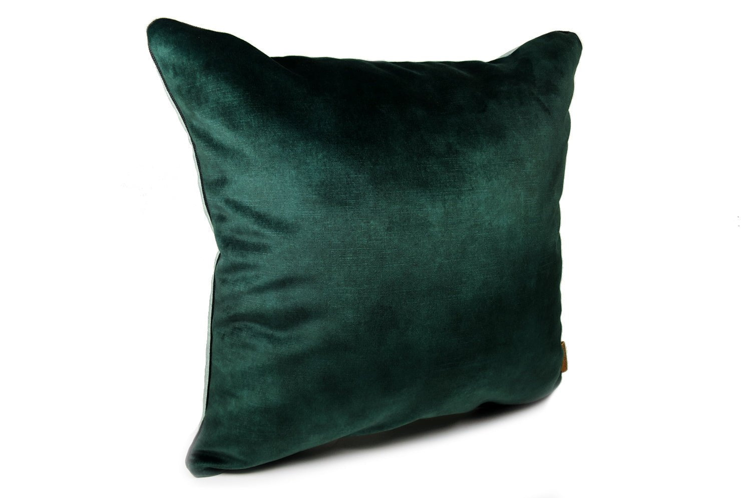 The CASAMANCE カサマンス ニット・ベルベット パイピング付クッションカバー (ファーグリーン) 45×45cm - HOUSE OF JAPAN Shop