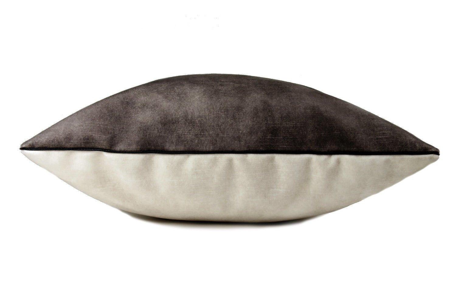 The CASAMANCE カサマンス ニット・ベルベット ツートンクッションカバー (アッシュグレー&アイボリーホワイト) 45×45cm - HOUSE OF JAPAN Shop